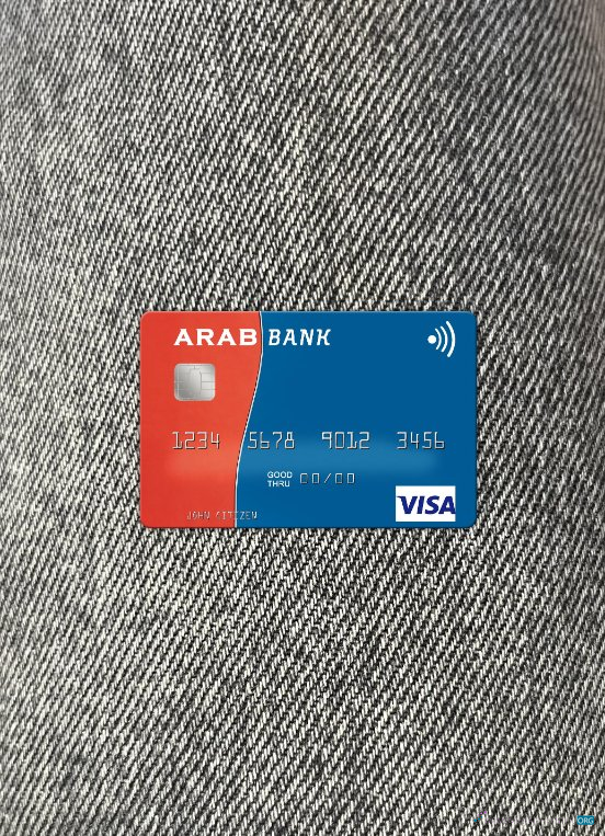 Download Algeria Arab Bank Algeria visa card photolook front Photoshop template